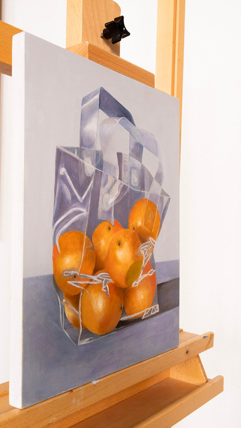 Plastic Bag with Oranges | Oil | 14"x 11" x 7/8