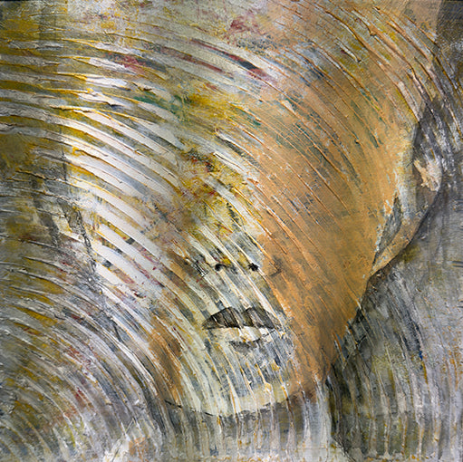 Life Through / Acrylic on textured Wood Panel / 12" x 12"