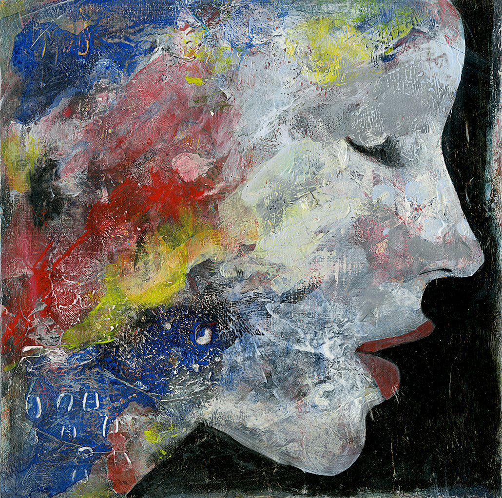 Analysing / Acrylic on Wood panel / 12" x 12"