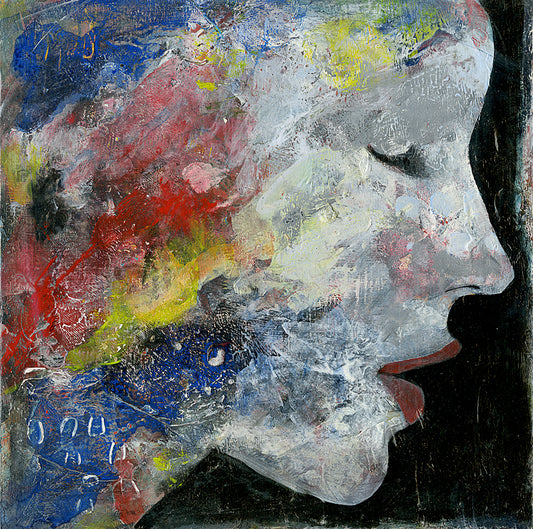 Analysing / Acrylic on Wood panel / 12" x 12"