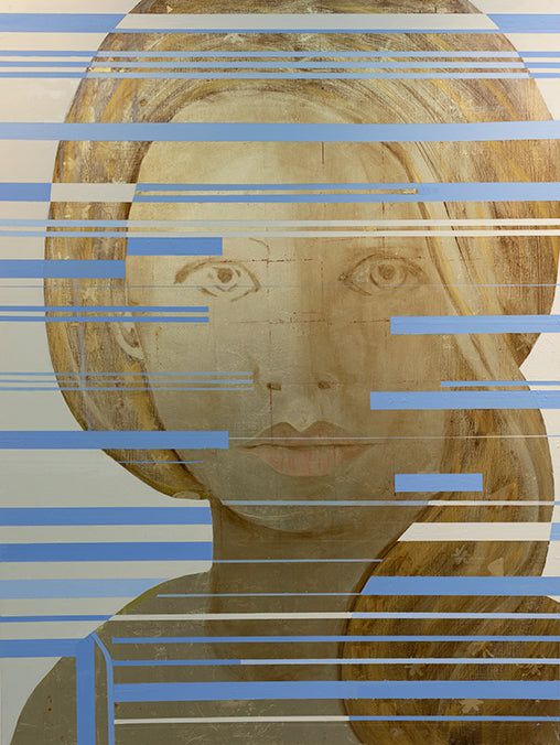 Paralel Thoughts / Acrylic, god leaf on wood panel