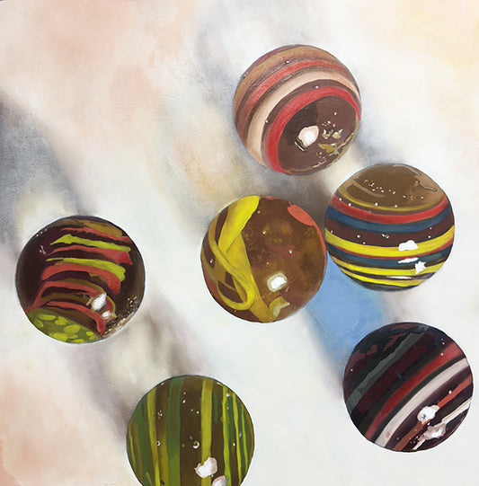 Marbles on Marble | Oil on Canvas | 28" x 28" x 1.5"